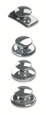 Metal bondable buttons